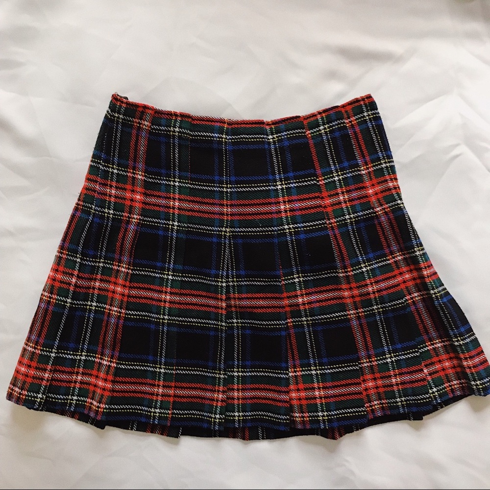 Vintage Wool Plaid Skirt